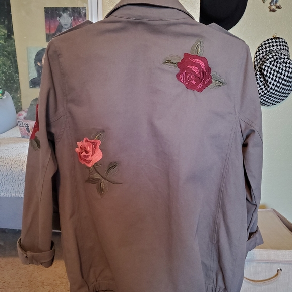 Rose patch military jacket - Picture 2 of 6